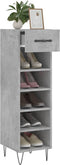 vidaXL - Schoenenkast - 30x35x105 - cm - bewerkt - hout - betongrijs