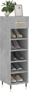 vidaXL - Schoenenkast - 30x35x105 - cm - bewerkt - hout - betongrijs
