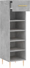 vidaXL - Schoenenkast - 30x35x105 - cm - bewerkt - hout - betongrijs