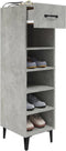 vidaXL - Schoenenkast - 30x35x105 - cm - bewerkt - hout - betongrijs