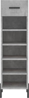 vidaXL - Schoenenkast - 30x35x105 - cm - bewerkt - hout - betongrijs