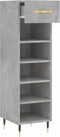 vidaXL - Schoenenkast - 30x35x105 - cm - bewerkt - hout - betongrijs