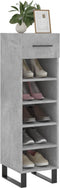 vidaXL - Schoenenkast - 30x35x105 - cm - bewerkt - hout - betongrijs