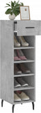 vidaXL - Schoenenkast - 30x35x105 - cm - bewerkt - hout - betongrijs
