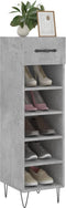 vidaXL - Schoenenkast - 30x35x105 - cm - bewerkt - hout - betongrijs