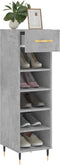vidaXL - Schoenenkast - 30x35x105 - cm - bewerkt - hout - betongrijs