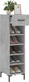 vidaXL - Schoenenkast - 30x35x105 - cm - bewerkt - hout - betongrijs