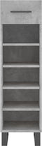 vidaXL - Schoenenkast - 30x35x105 - cm - bewerkt - hout - betongrijs