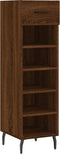 vidaXL - Schoenenkast - 30x35x105 - cm - bewerkt - hout - bruin - eikenkleur