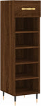 vidaXL - Schoenenkast - 30x35x105 - cm - bewerkt - hout - bruin - eikenkleur
