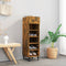vidaXL - Schoenenkast - 30x35x105 - cm - bewerkt - hout - bruin - eikenkleur