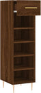 vidaXL - Schoenenkast - 30x35x105 - cm - bewerkt - hout - bruin - eikenkleur