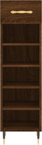 vidaXL - Schoenenkast - 30x35x105 - cm - bewerkt - hout - bruin - eikenkleur