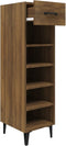vidaXL - Schoenenkast - 30x35x105 - cm - bewerkt - hout - bruin - eikenkleur