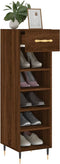 vidaXL - Schoenenkast - 30x35x105 - cm - bewerkt - hout - bruin - eikenkleur