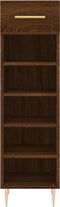 vidaXL - Schoenenkast - 30x35x105 - cm - bewerkt - hout - bruin - eikenkleur