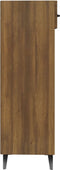 vidaXL - Schoenenkast - 30x35x105 - cm - bewerkt - hout - bruin - eikenkleur