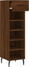 vidaXL - Schoenenkast - 30x35x105 - cm - bewerkt - hout - bruin - eikenkleur
