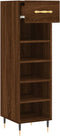 vidaXL - Schoenenkast - 30x35x105 - cm - bewerkt - hout - bruin - eikenkleur