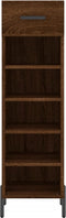 vidaXL - Schoenenkast - 30x35x105 - cm - bewerkt - hout - bruin - eikenkleur