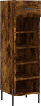 vidaXL - Schoenenkast - 30x35x105 - cm - bewerkt - hout - gerookt - eikenkleurig