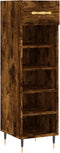 vidaXL - Schoenenkast - 30x35x105 - cm - bewerkt - hout - gerookt - eikenkleurig