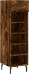 vidaXL - Schoenenkast - 30x35x105 - cm - bewerkt - hout - gerookt - eikenkleurig