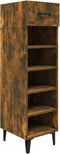 vidaXL - Schoenenkast - 30x35x105 - cm - bewerkt - hout - gerookt - eikenkleurig
