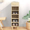 vidaXL - Schoenenkast - 30x35x105 - cm - bewerkt - hout - gerookt - eikenkleurig