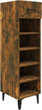 vidaXL - Schoenenkast - 30x35x105 - cm - bewerkt - hout - gerookt - eikenkleurig