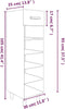 vidaXL - Schoenenkast - 30x35x105 - cm - bewerkt - hout - gerookt - eikenkleurig