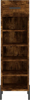 vidaXL - Schoenenkast - 30x35x105 - cm - bewerkt - hout - gerookt - eikenkleurig