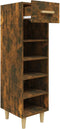 vidaXL - Schoenenkast - 30x35x105 - cm - bewerkt - hout - gerookt - eikenkleurig