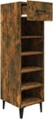 vidaXL - Schoenenkast - 30x35x105 - cm - bewerkt - hout - gerookt - eikenkleurig