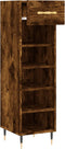 vidaXL - Schoenenkast - 30x35x105 - cm - bewerkt - hout - gerookt - eikenkleurig