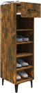 vidaXL - Schoenenkast - 30x35x105 - cm - bewerkt - hout - gerookt - eikenkleurig