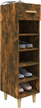 vidaXL - Schoenenkast - 30x35x105 - cm - bewerkt - hout - gerookt - eikenkleurig
