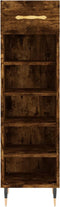 vidaXL - Schoenenkast - 30x35x105 - cm - bewerkt - hout - gerookt - eikenkleurig