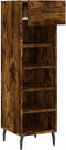 vidaXL - Schoenenkast - 30x35x105 - cm - bewerkt - hout - gerookt - eikenkleurig