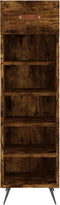 vidaXL - Schoenenkast - 30x35x105 - cm - bewerkt - hout - gerookt - eikenkleurig