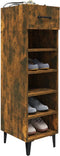 vidaXL - Schoenenkast - 30x35x105 - cm - bewerkt - hout - gerookt - eikenkleurig