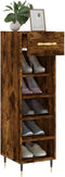 vidaXL - Schoenenkast - 30x35x105 - cm - bewerkt - hout - gerookt - eikenkleurig