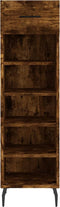 vidaXL - Schoenenkast - 30x35x105 - cm - bewerkt - hout - gerookt - eikenkleurig