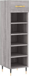 vidaXL - Schoenenkast - 30x35x105 - cm - bewerkt - hout - grijs - sonoma - eikenkleur