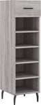 vidaXL - Schoenenkast - 30x35x105 - cm - bewerkt - hout - grijs - sonoma - eikenkleur