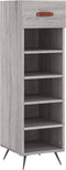 vidaXL - Schoenenkast - 30x35x105 - cm - bewerkt - hout - grijs - sonoma - eikenkleur