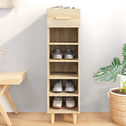 vidaXL - Schoenenkast - 30x35x105 - cm - bewerkt - hout - grijs - sonoma - eikenkleur