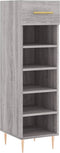 vidaXL - Schoenenkast - 30x35x105 - cm - bewerkt - hout - grijs - sonoma - eikenkleur