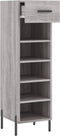 vidaXL - Schoenenkast - 30x35x105 - cm - bewerkt - hout - grijs - sonoma - eikenkleur