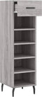 vidaXL - Schoenenkast - 30x35x105 - cm - bewerkt - hout - grijs - sonoma - eikenkleur